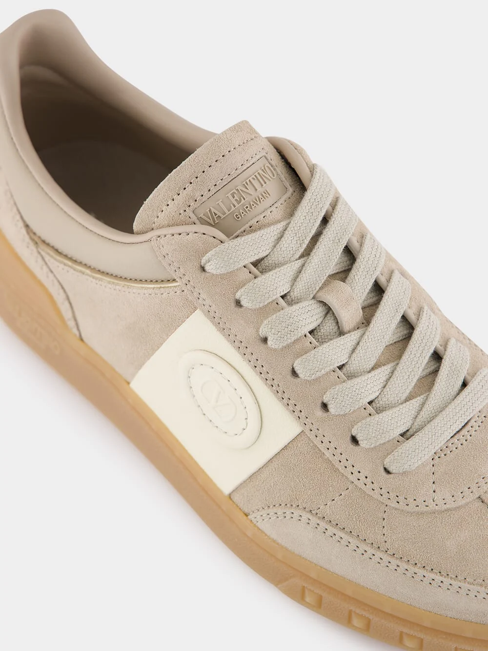 Beige Calf Leather Sneakers - Image 7