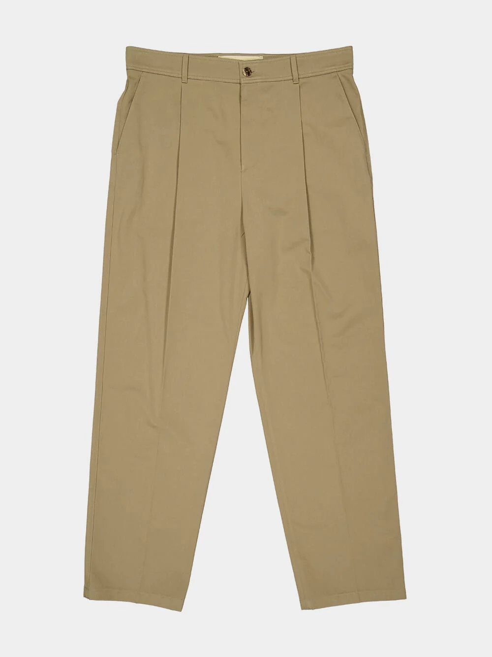 Beige Cotton Gabardine Chino Trousers - Image 5