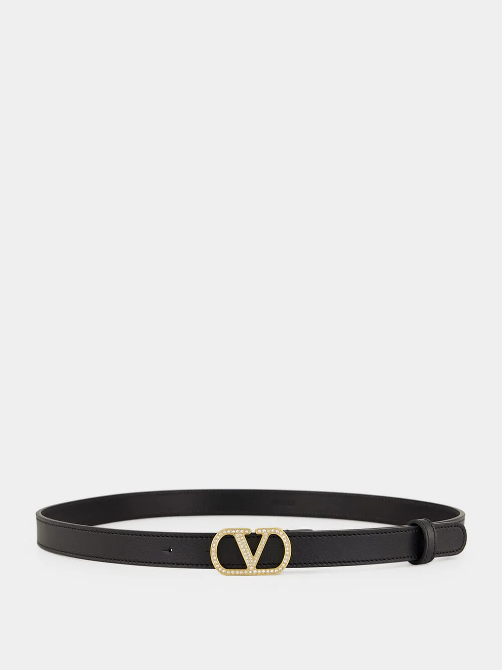 Black Crystal VLogo Signature Belt