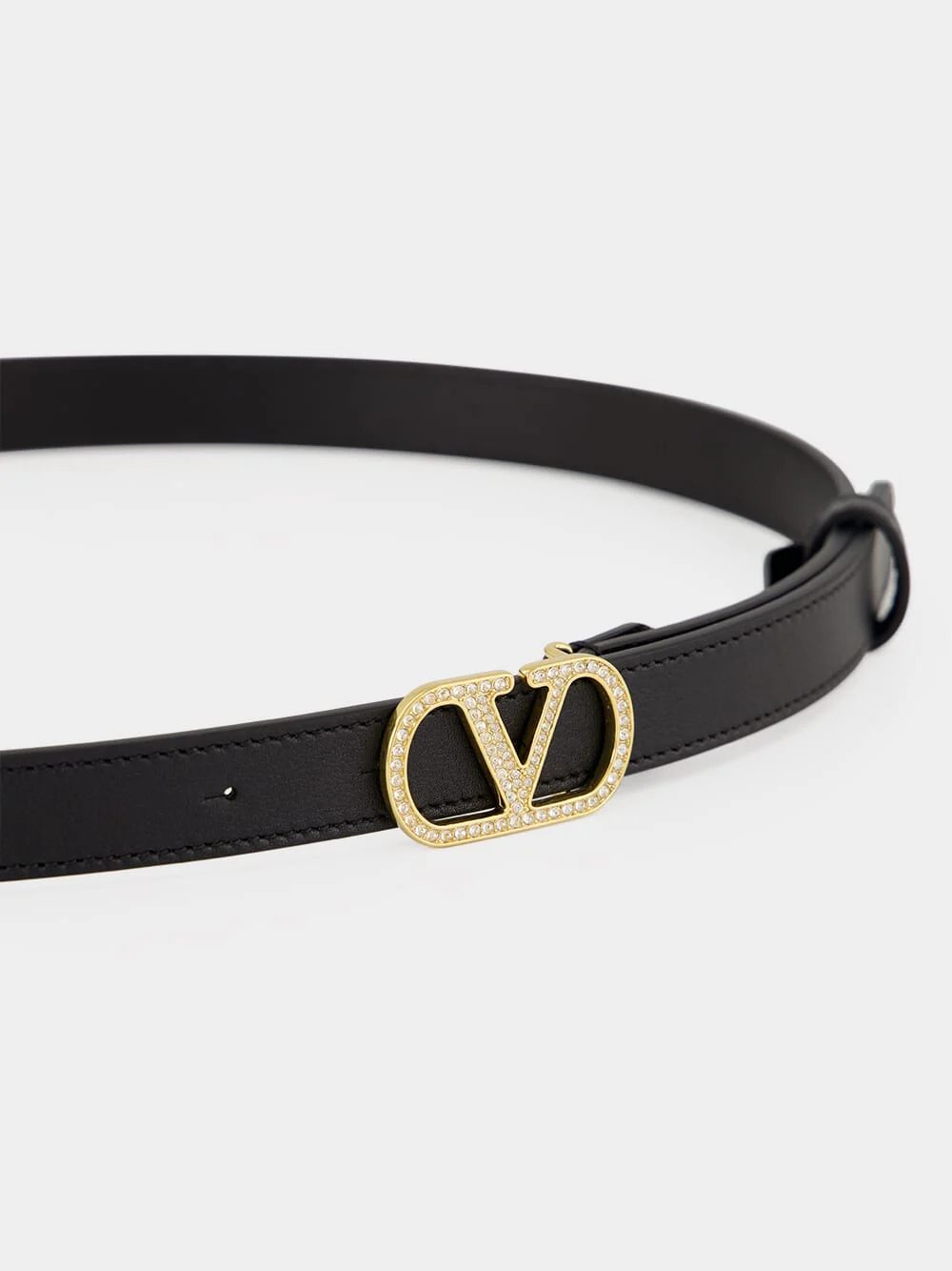 Black Crystal VLogo Signature Belt - Image 3