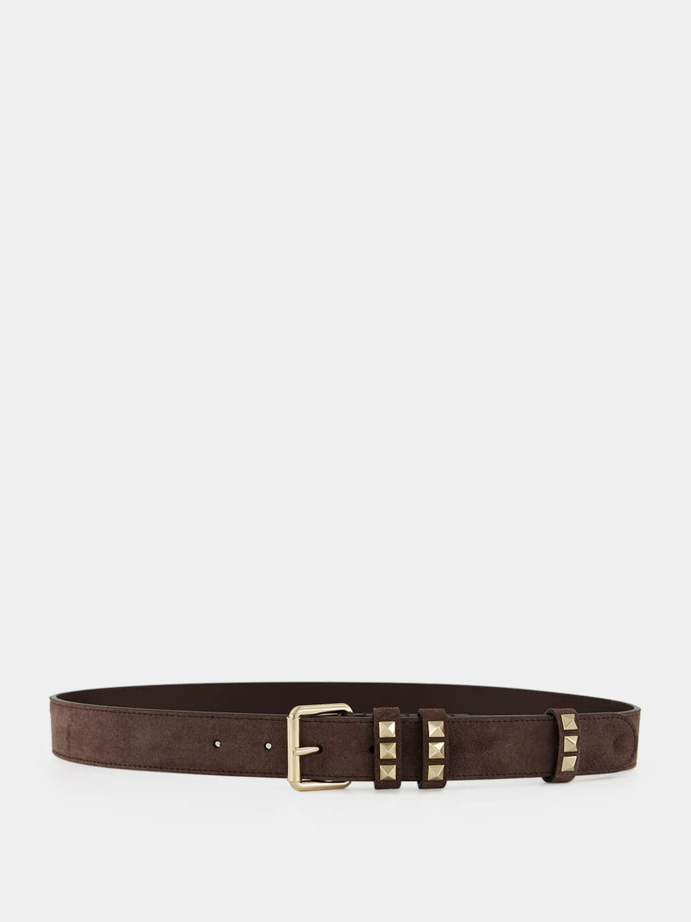 Ebony Rockstud Suede Belt