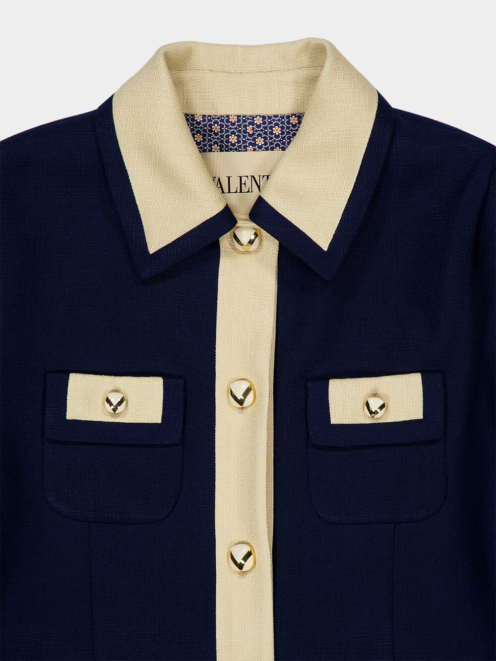 Belted Peacoat in Provence Blue and Birch - Image 5