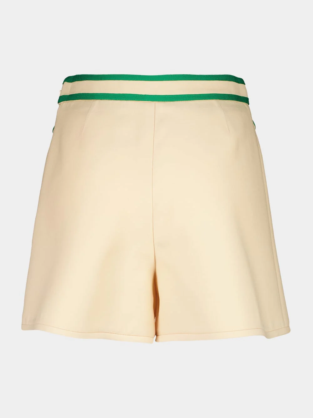 Betulla and Green Crepe Shorts with V Pockets - Image 2