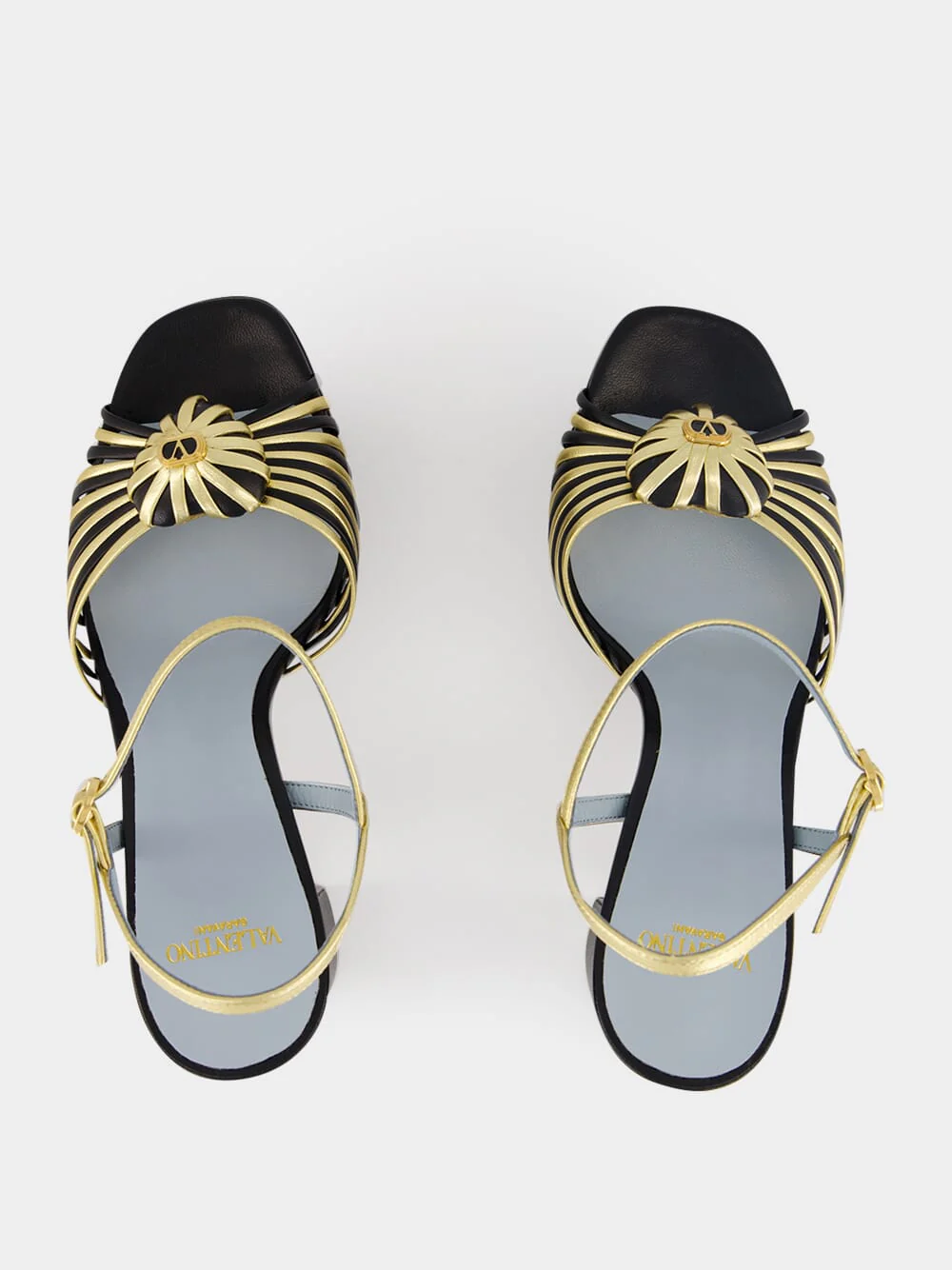Black and Gold Coeur Royal 115 Sandals - Image 4