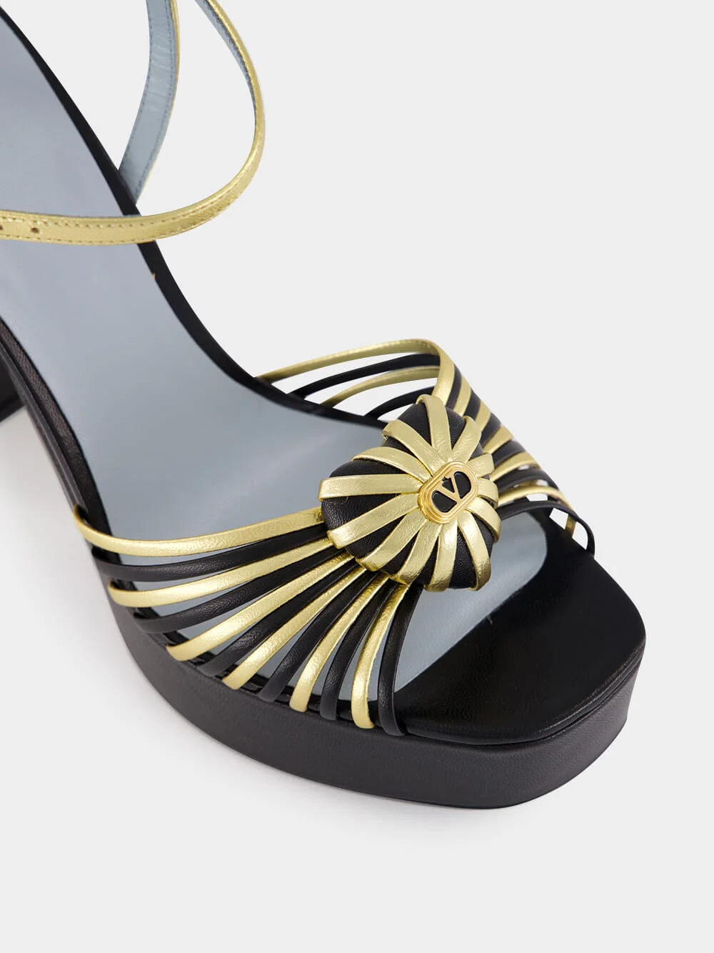 Black and Gold Coeur Royal 115 Sandals - Image 7
