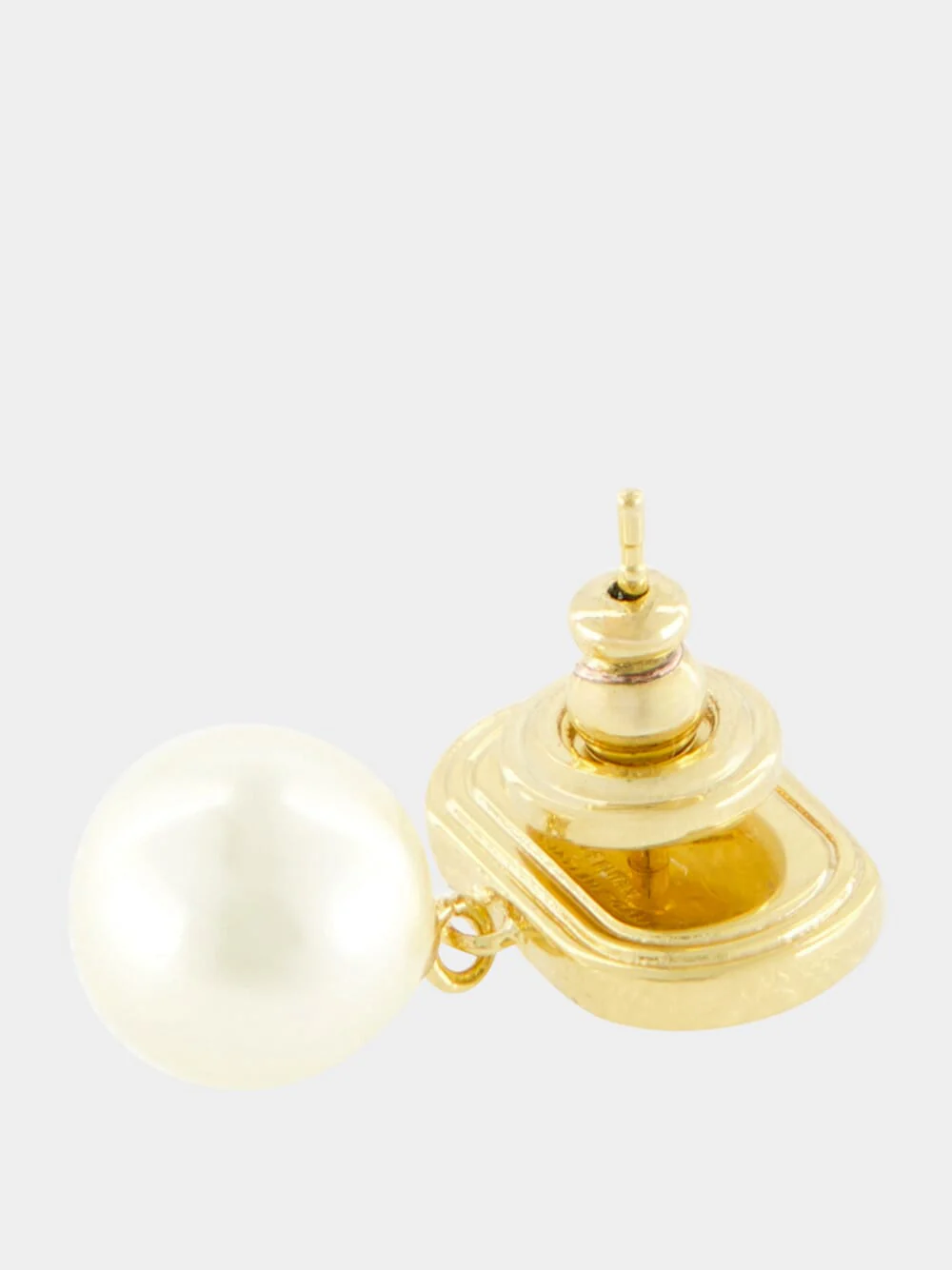 Black and Gold Ovalette Pearl Earrings - Image 5