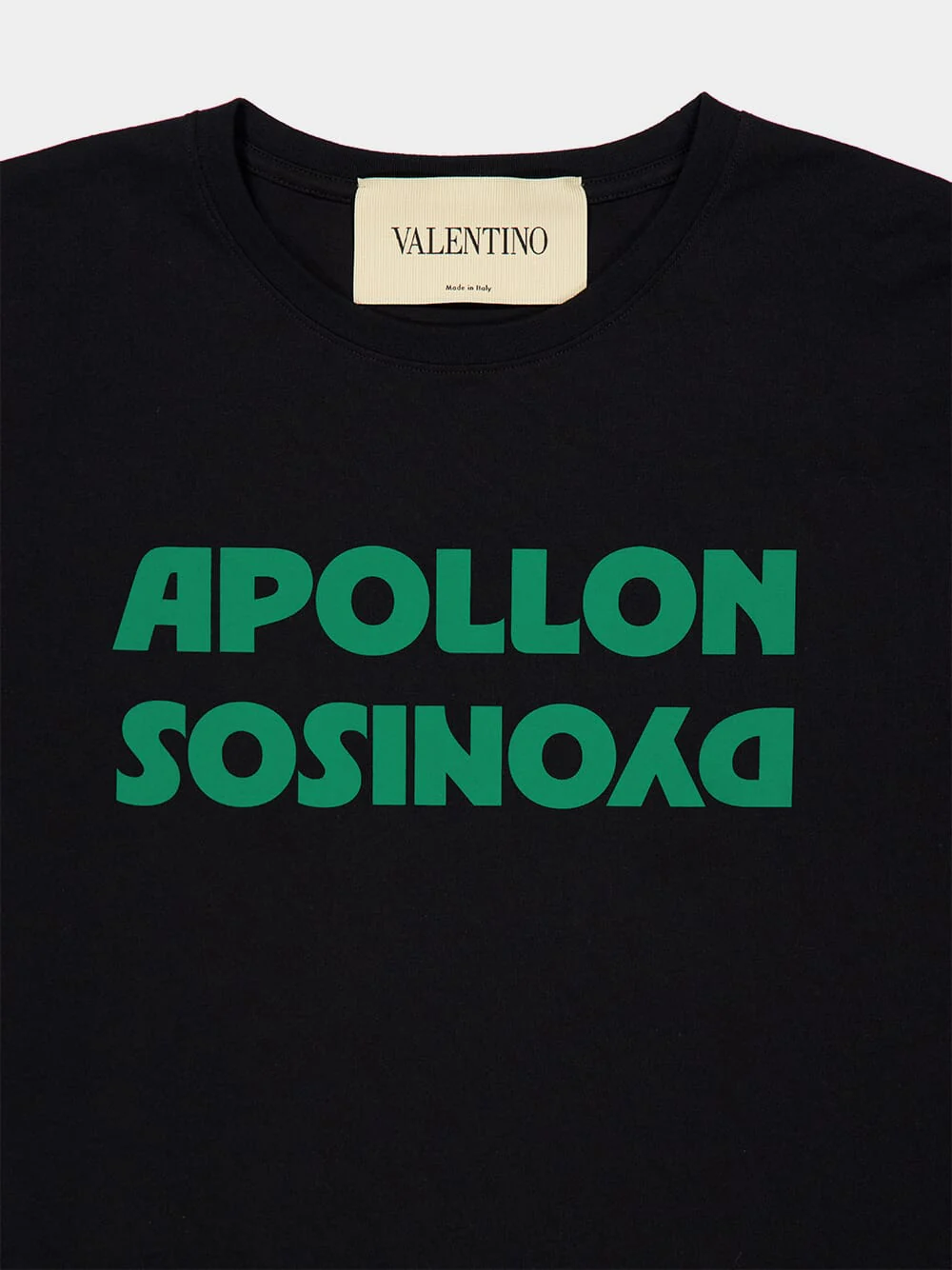 Black and Green T-Shirt with Apollon/Dyonisos Print - Image 4