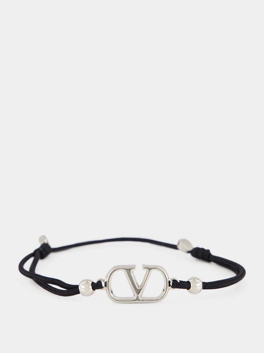 Black and Silver VLogo Bracelet