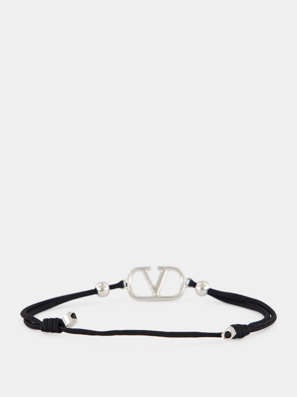 Black and Silver VLogo Bracelet - Image 2