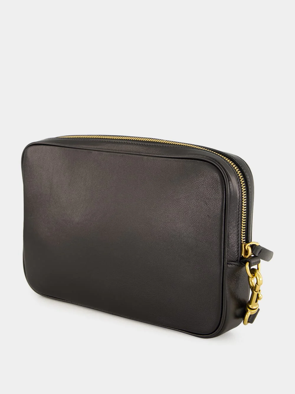 Black and Spice Leather Pouch with Vlogo - Image 5