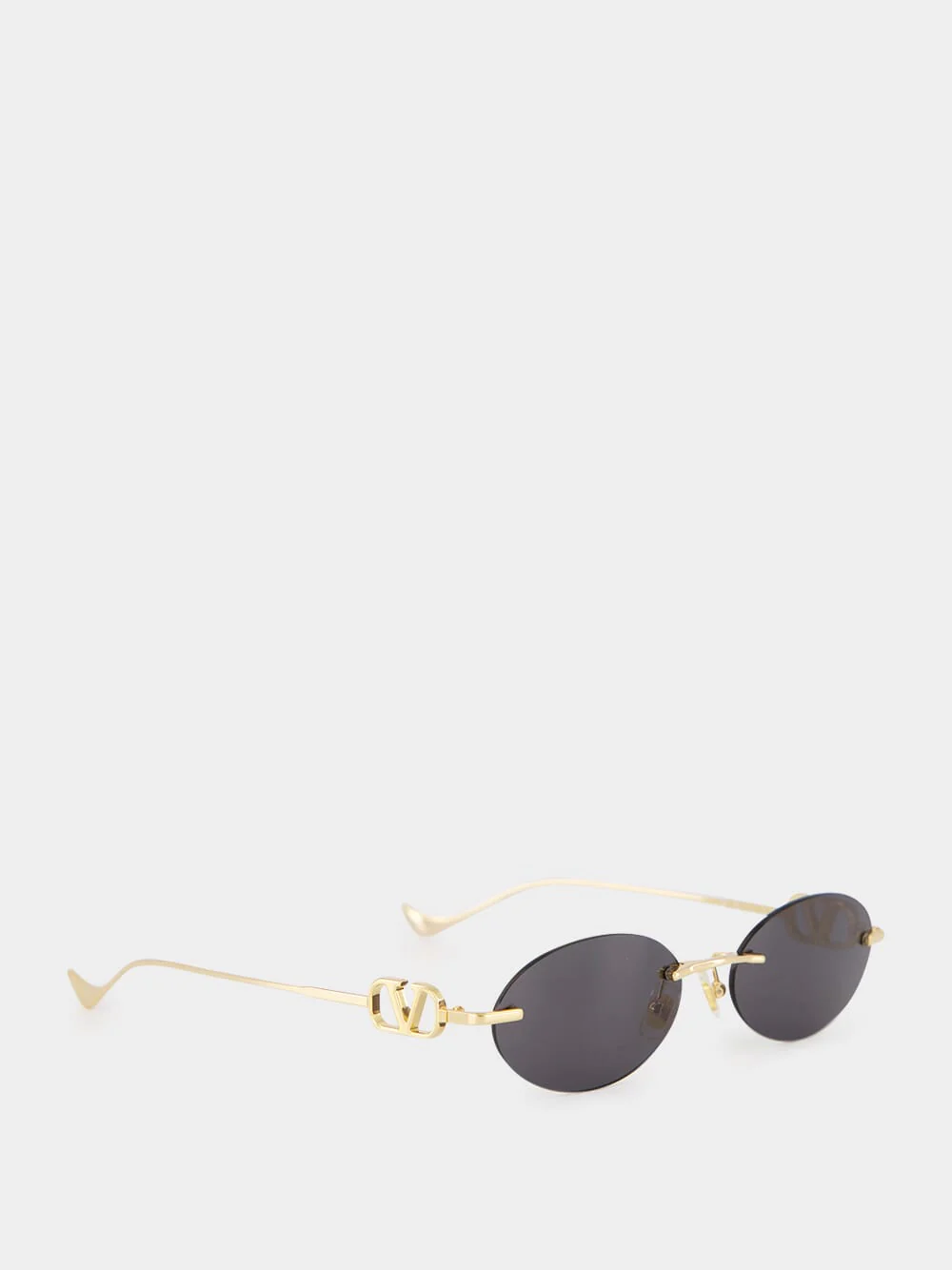 Black Bejewelled Metal Sunglasses - Image 2