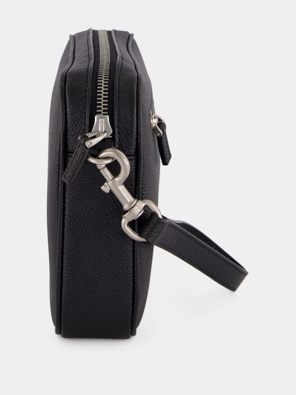 Black Calf Leather Wrist Pouch - Image 3