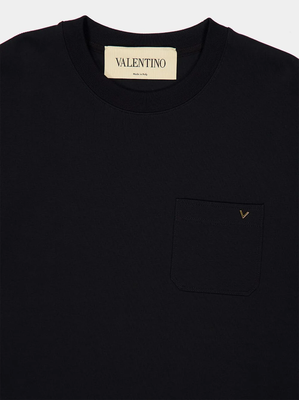 Black Cotton Crewneck Sweatshirt - Image 3