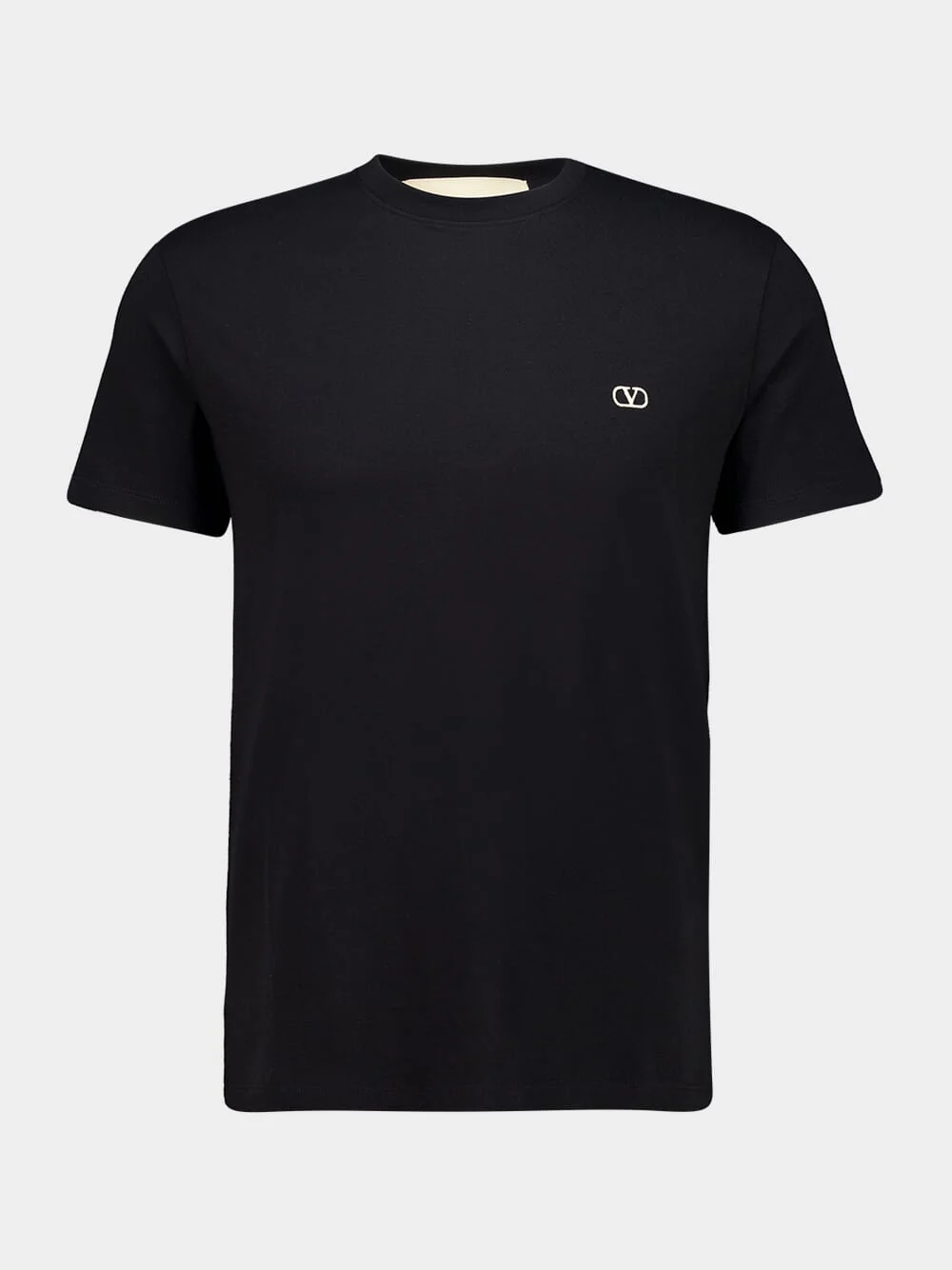 Black Cotton Regular Fit T-Shirt