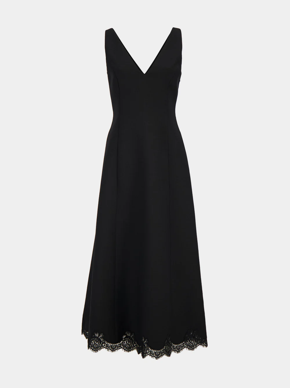 Black Crepe Couture Midi Dress