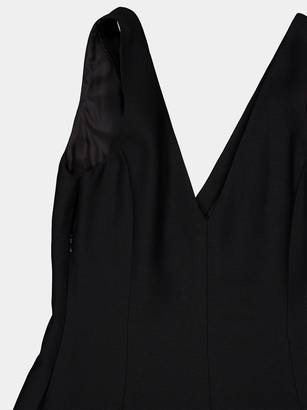 Black Crepe Couture Midi Dress - Image 5