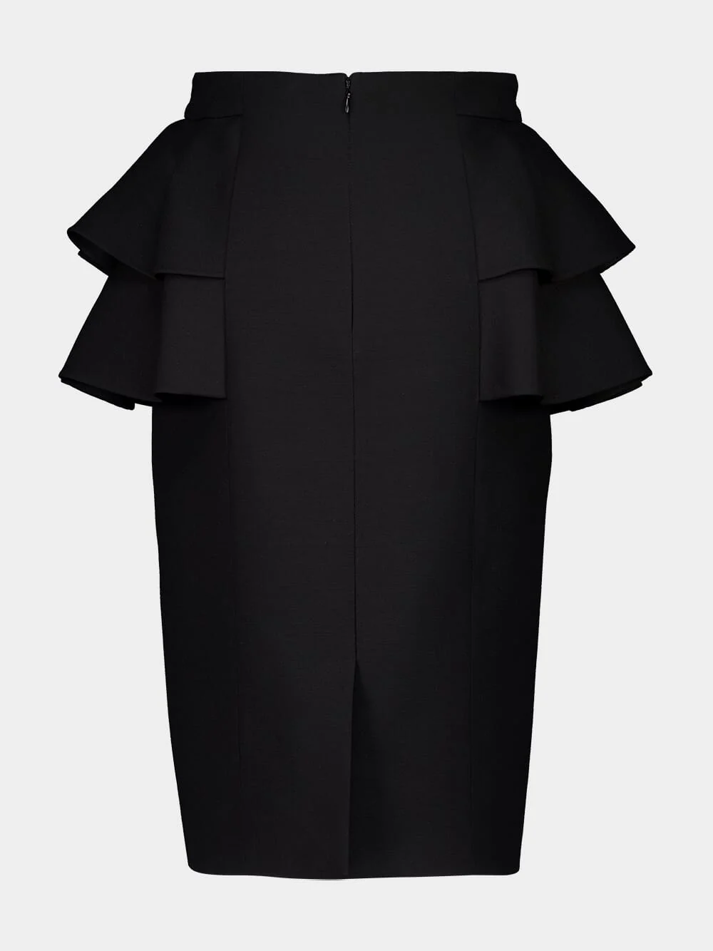 Black Crepe Couture Midi Skirt - Image 3
