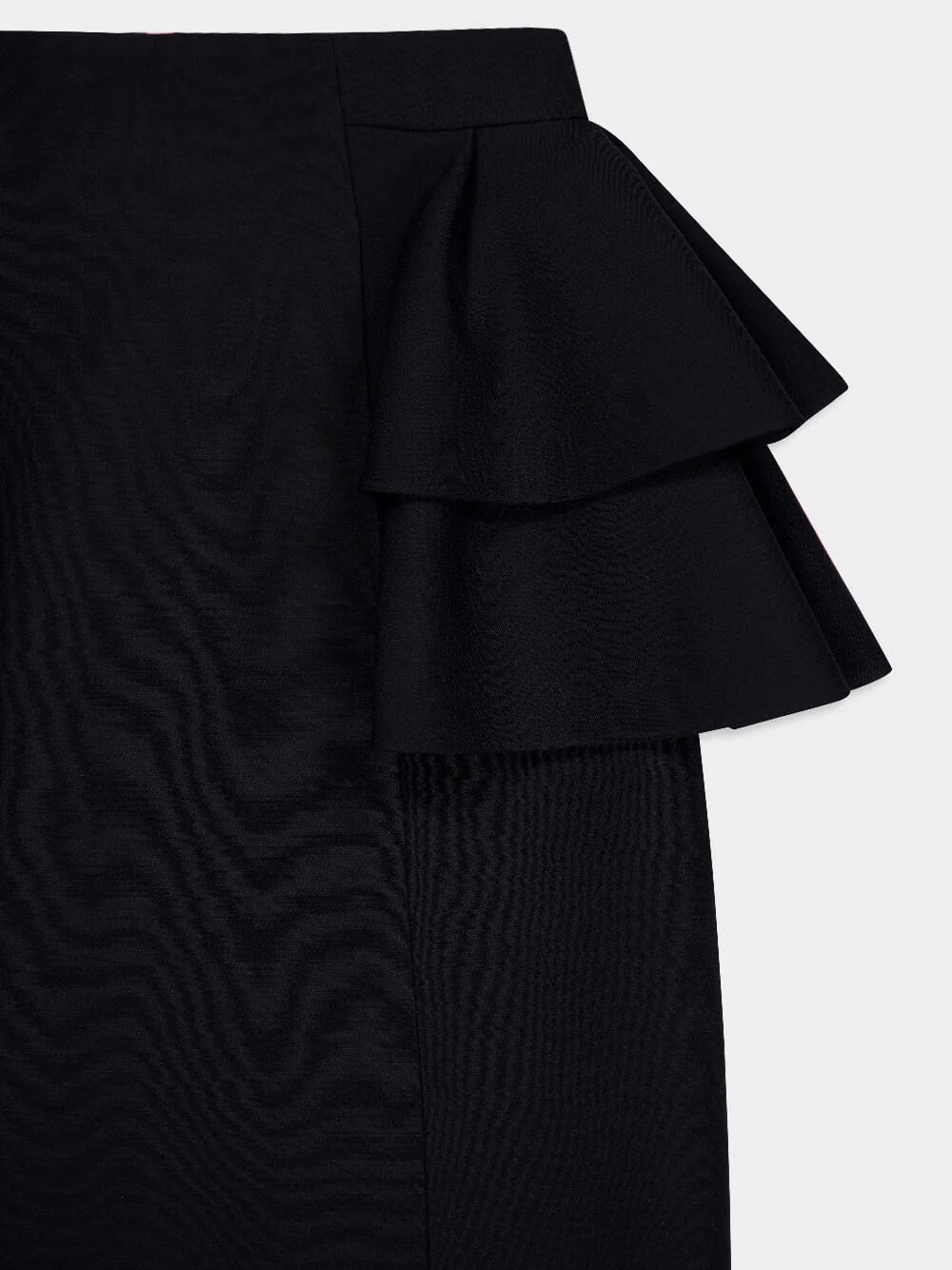 Black Crepe Couture Midi Skirt - Image 4