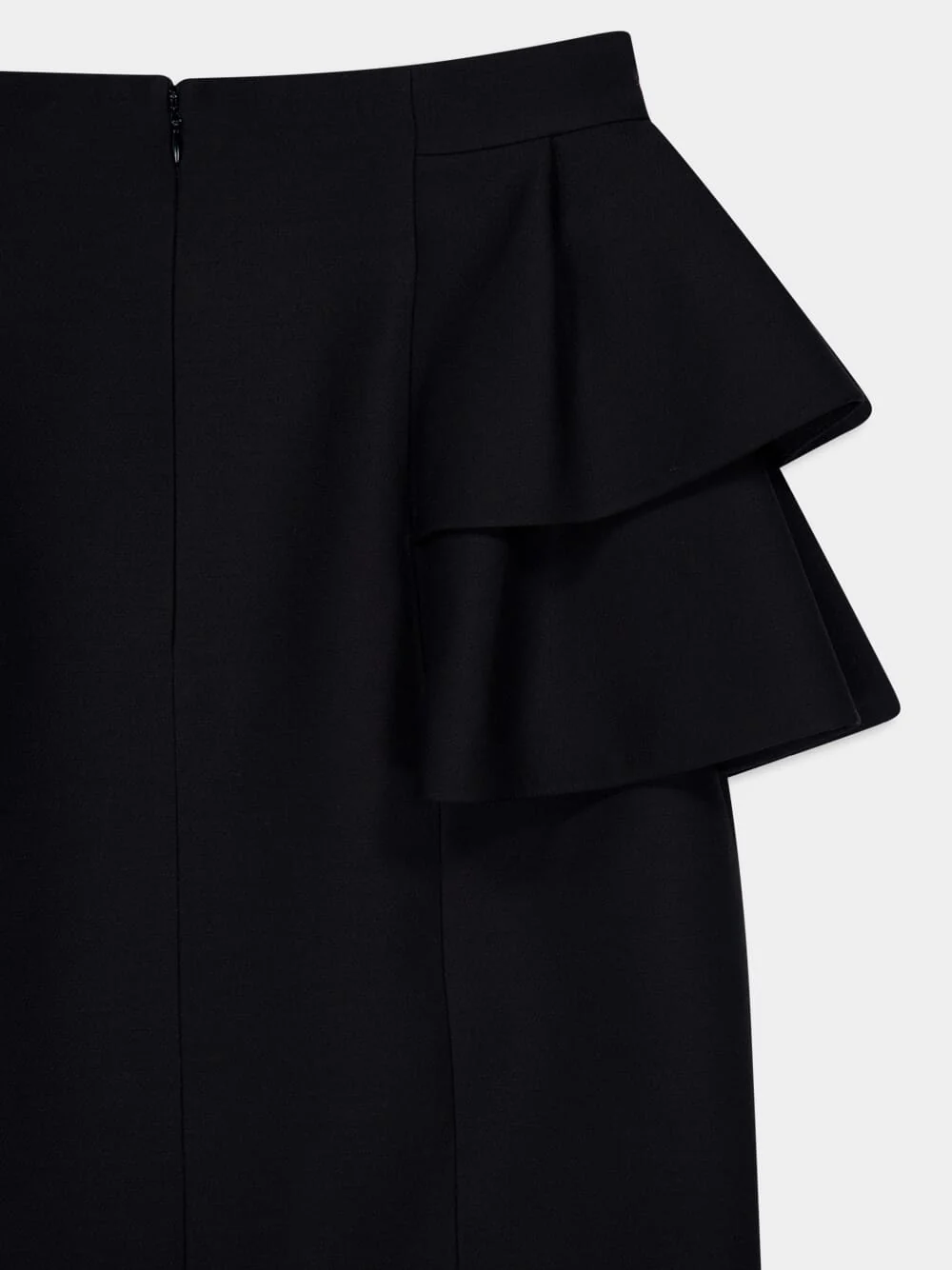 Black Crepe Couture Midi Skirt - Image 5