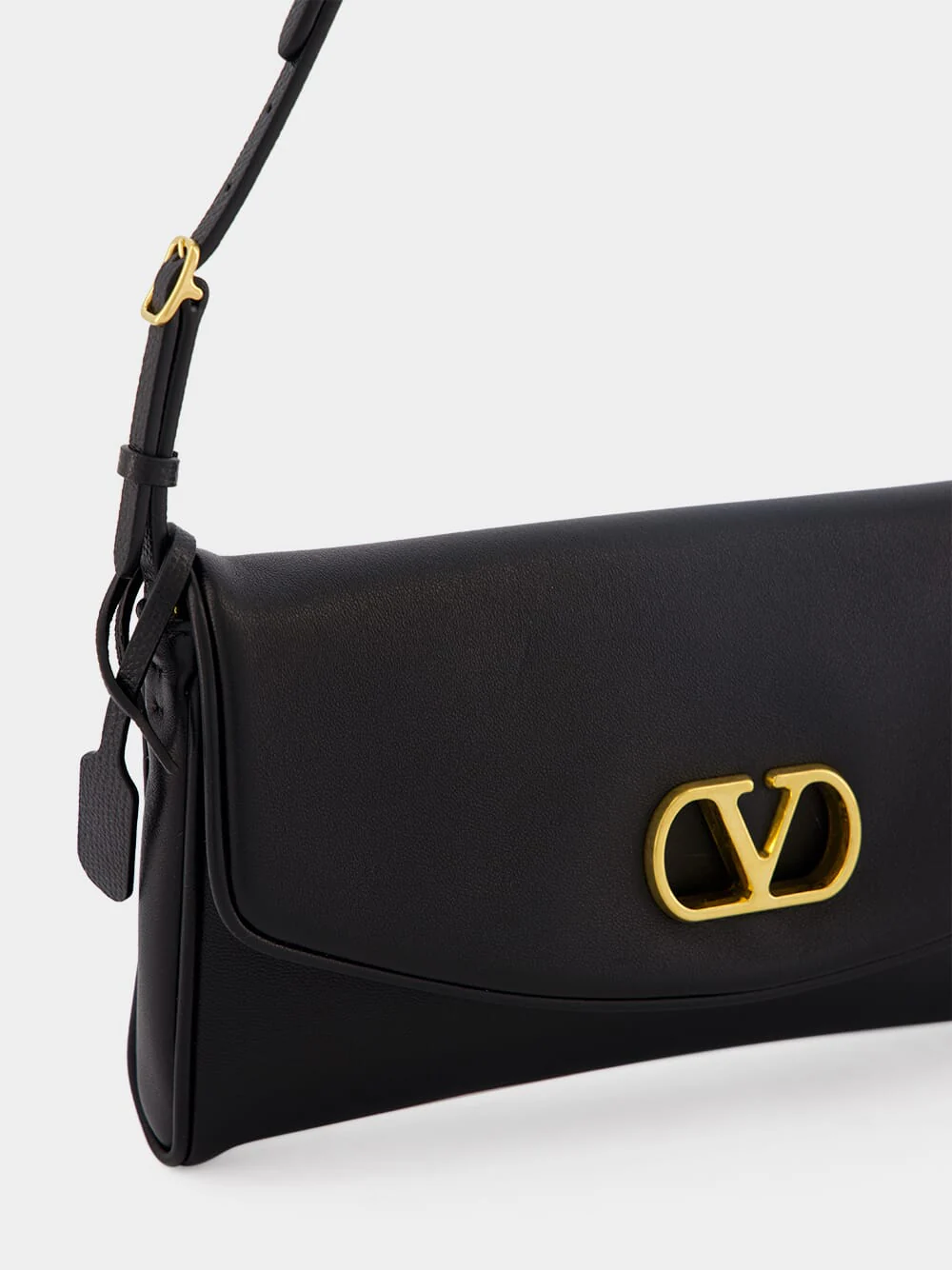 Black DeVain Small Nappa Shoulder Bag - Image 8