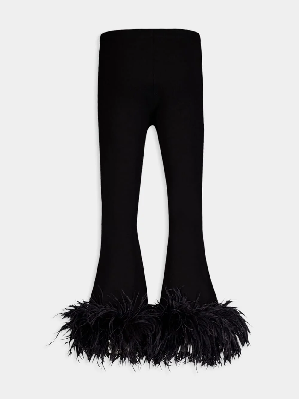 Feather-Trim Stretched Viscose Trousers - Image 3