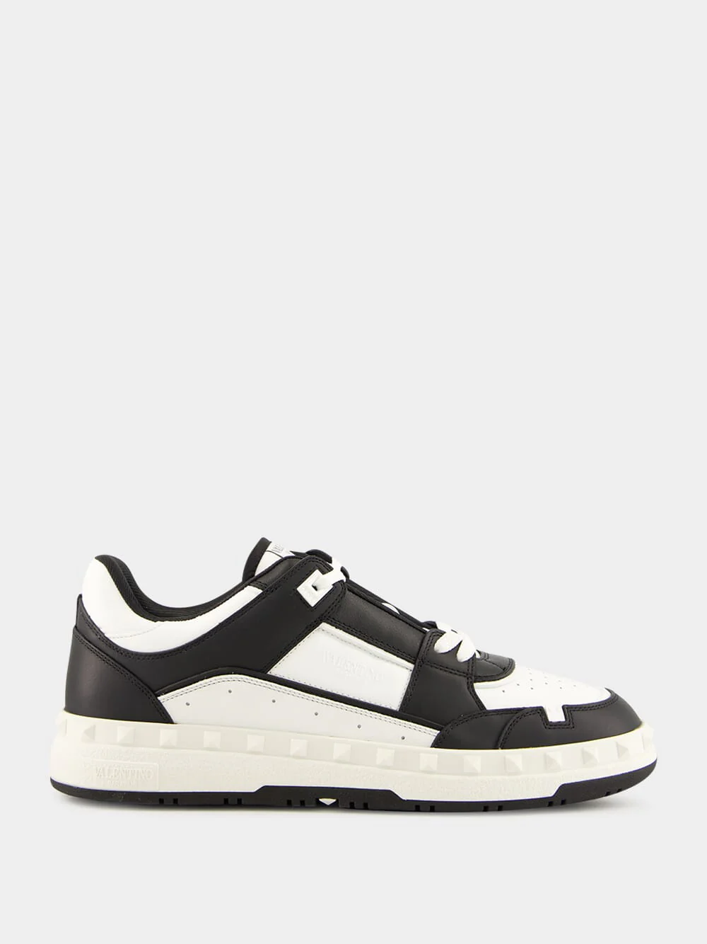 Black Freedots Calfskin Low-Top Sneaker