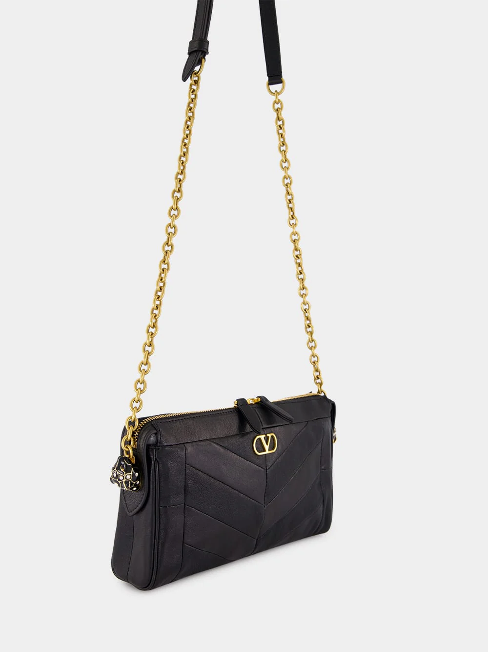 Black Panthea Nappa Leather Shoulder Bag - Image 5