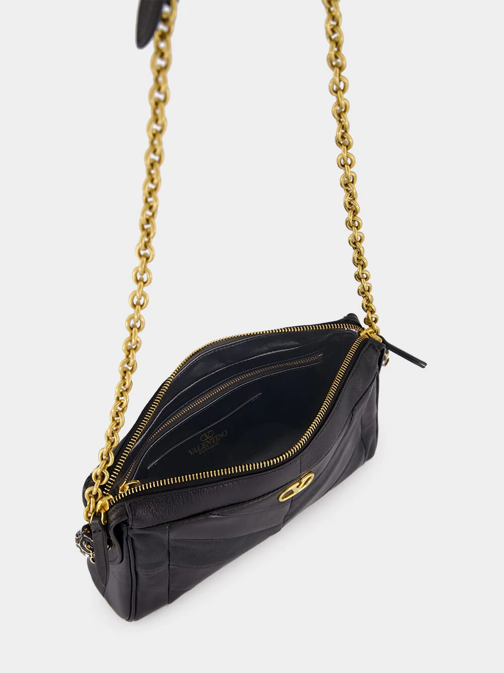 Black Panthea Nappa Leather Shoulder Bag - Image 8