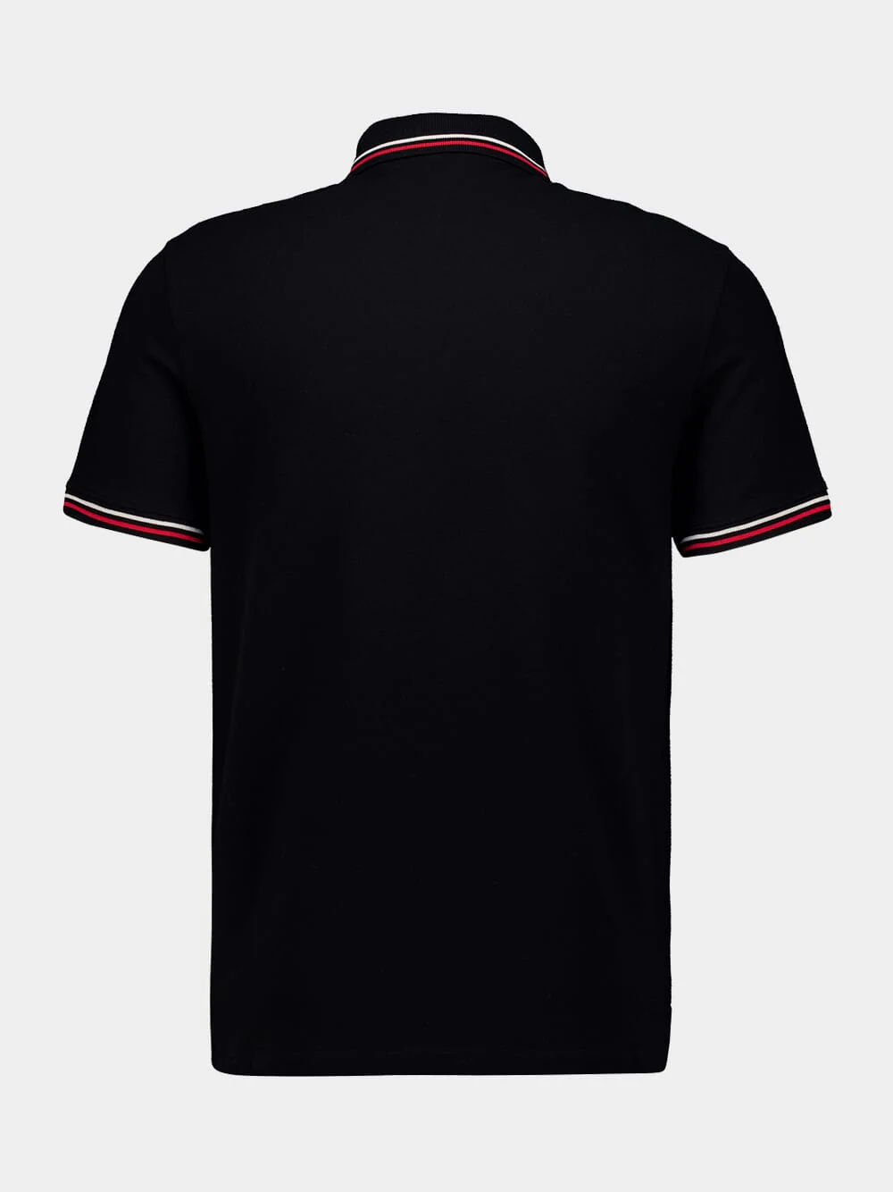 Black Piqué Polo Shirt with Vlogo Patch - Image 2