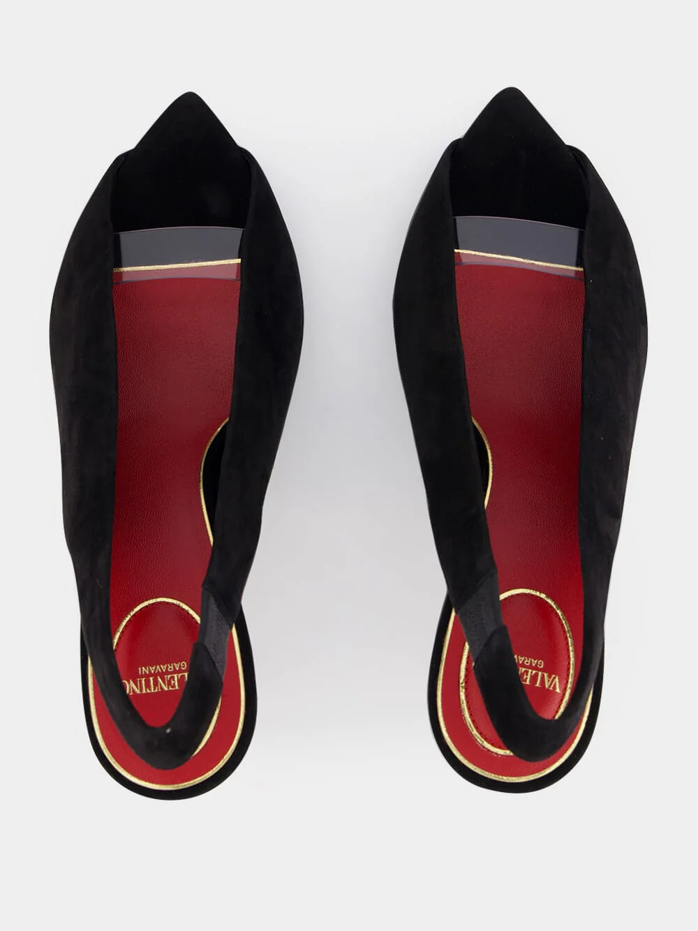 Black Révélé 105 Open-Toe Suede Pumps - Image 6