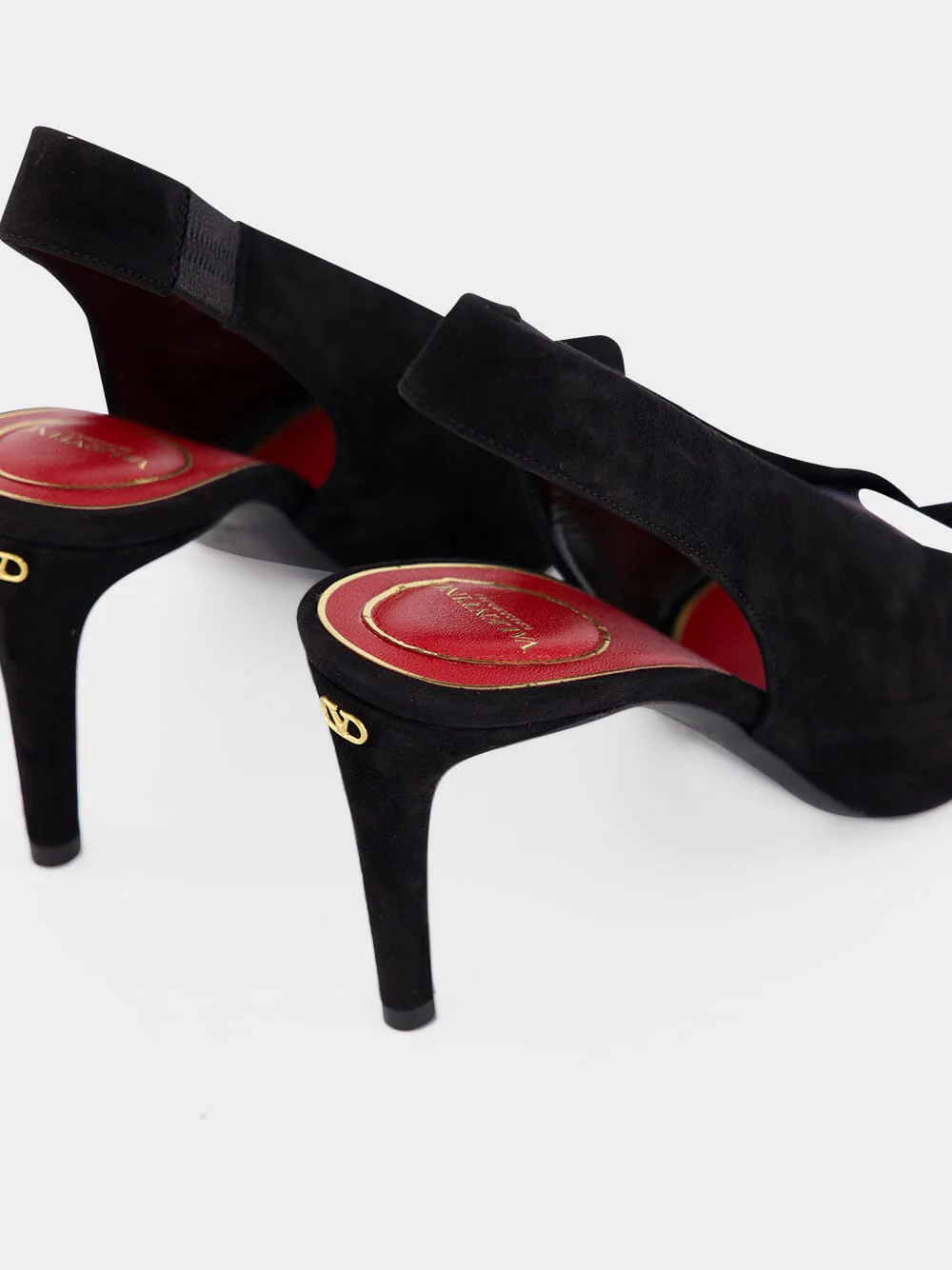 Black Révélé 105 Open-Toe Suede Pumps - Image 8