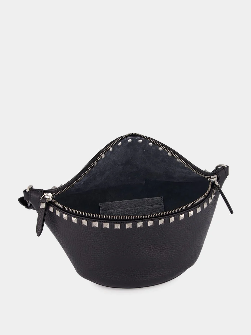 Black Rockstud Leather Belt Bag - Image 5