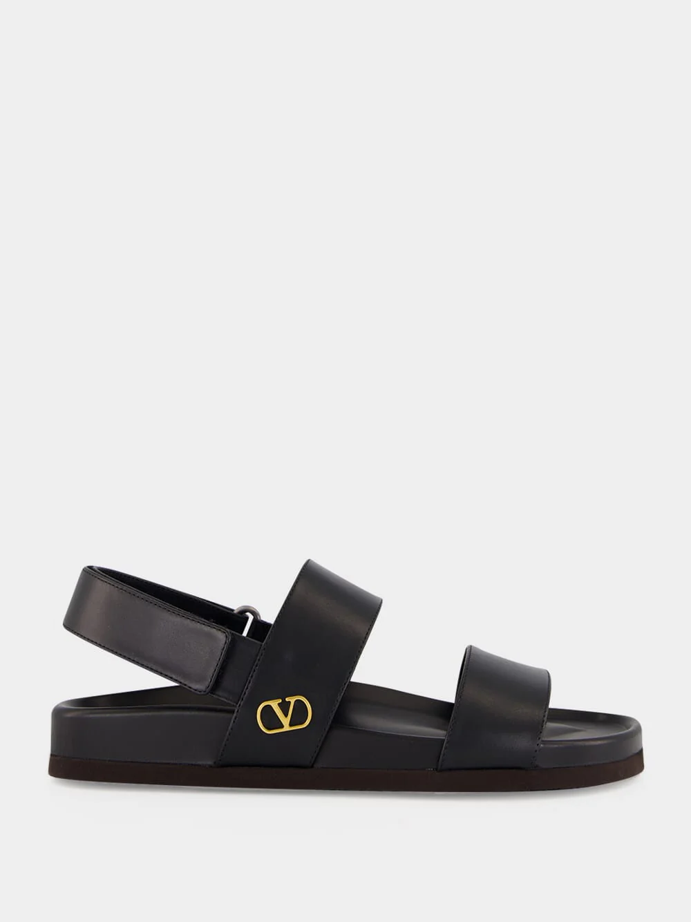 Black Studshield Leather Sandals