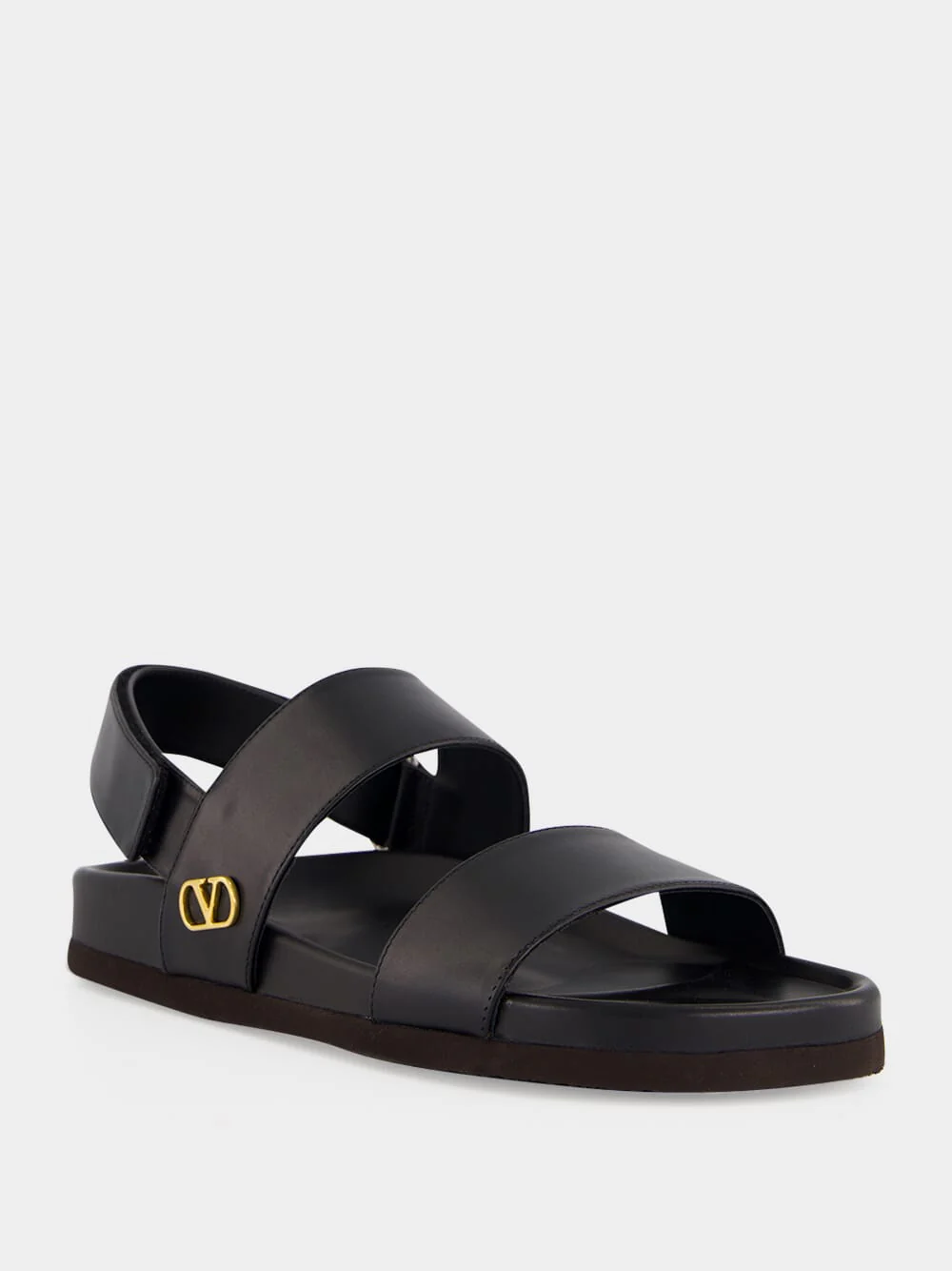 Black Studshield Leather Sandals - Image 2