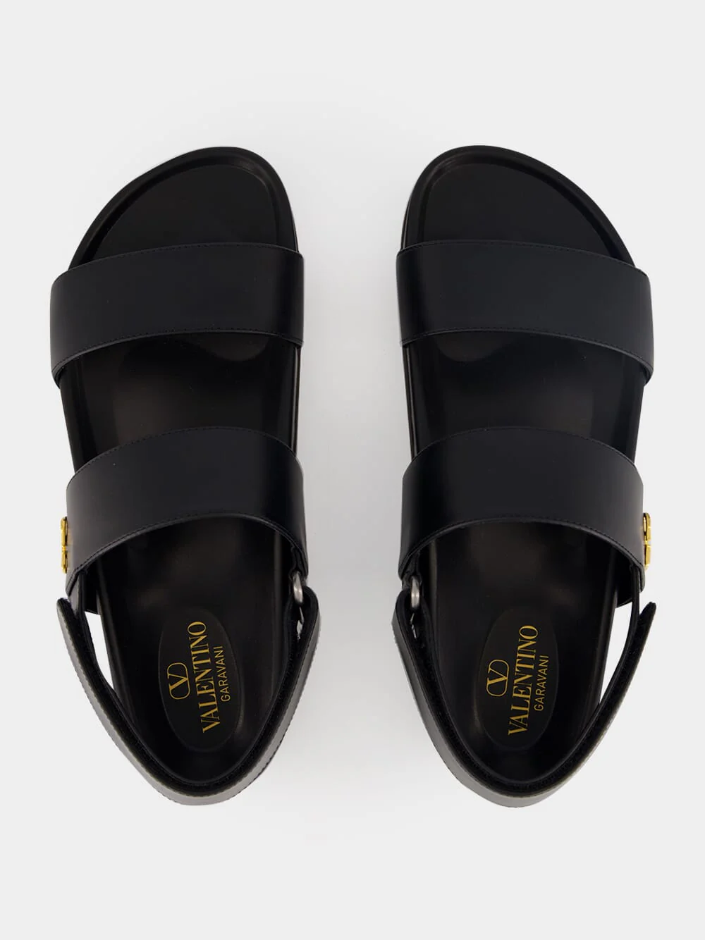 Black Studshield Leather Sandals - Image 4