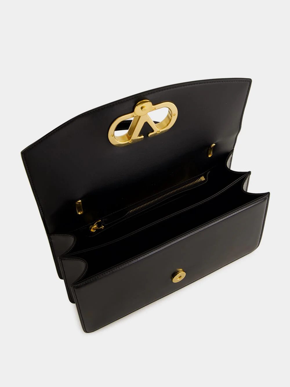 Black Vain Shiny Calfskin Bag - Image 6