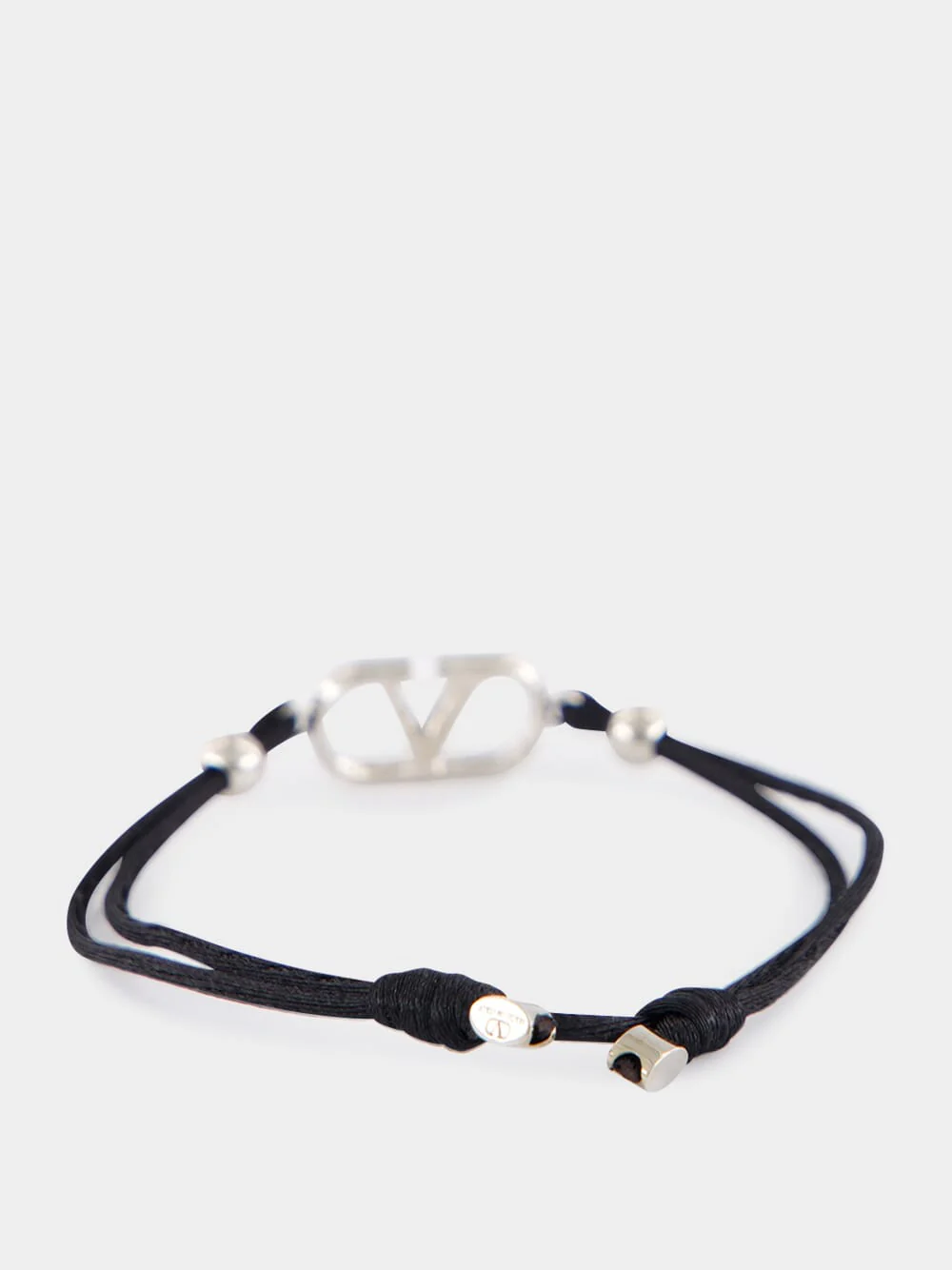 Black VLogo Cord Bracelet - Image 2