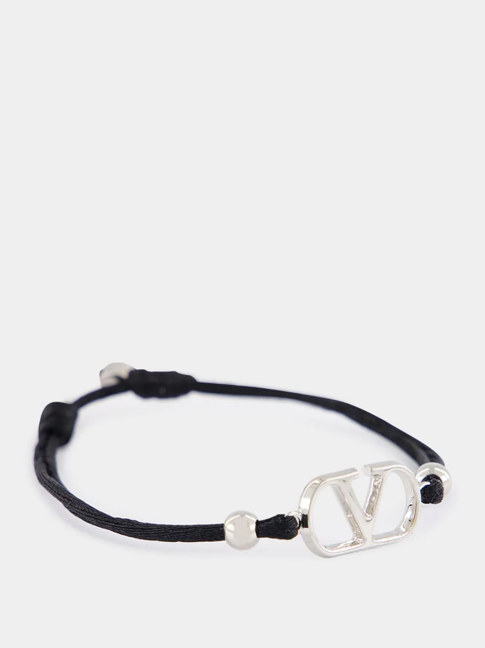 Black VLogo Cord Bracelet - Image 3