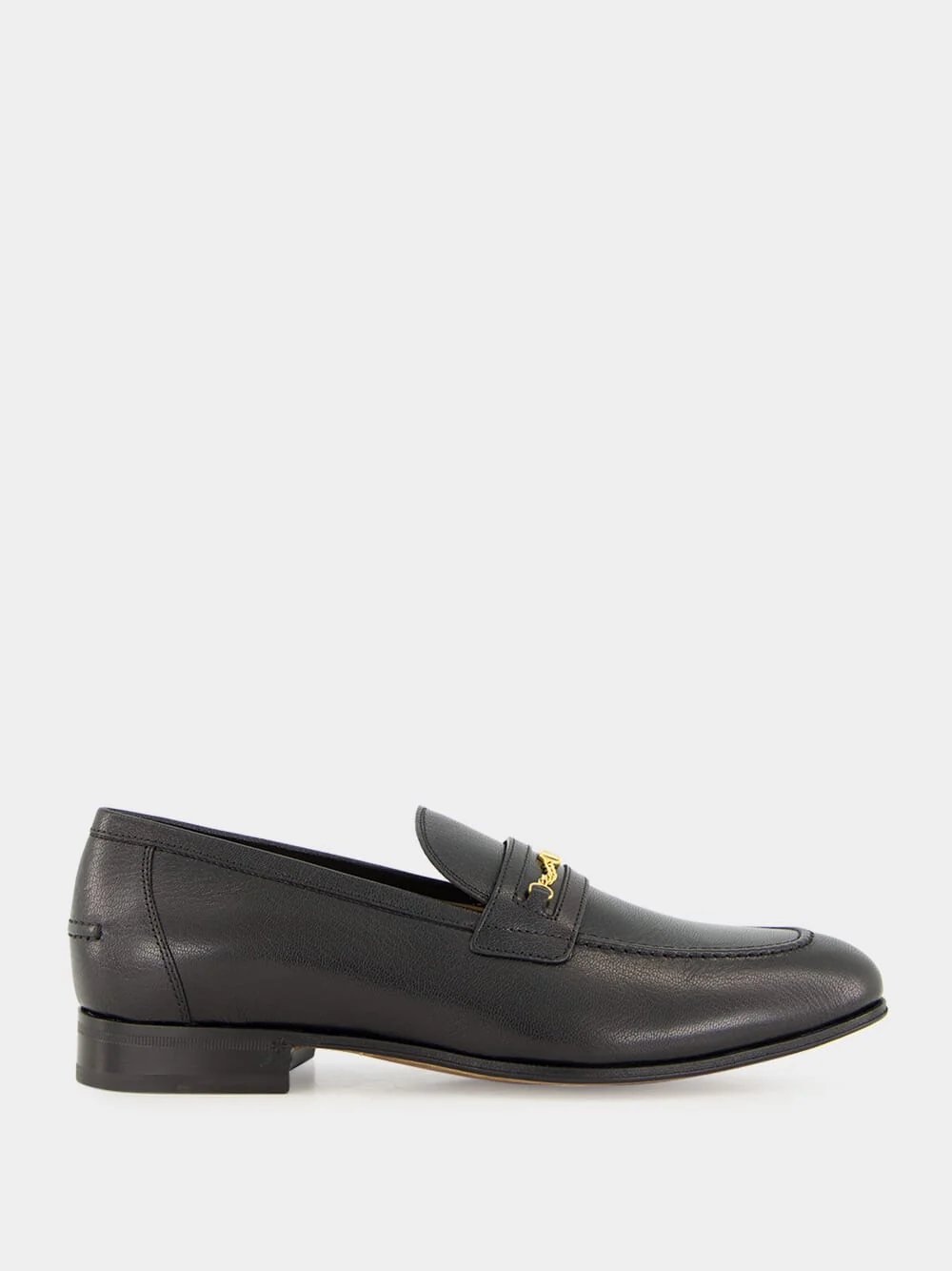 Black VLogo Signature Kidskin Loafers