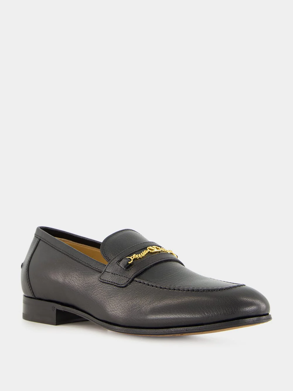 Black VLogo Signature Kidskin Loafers - Image 3
