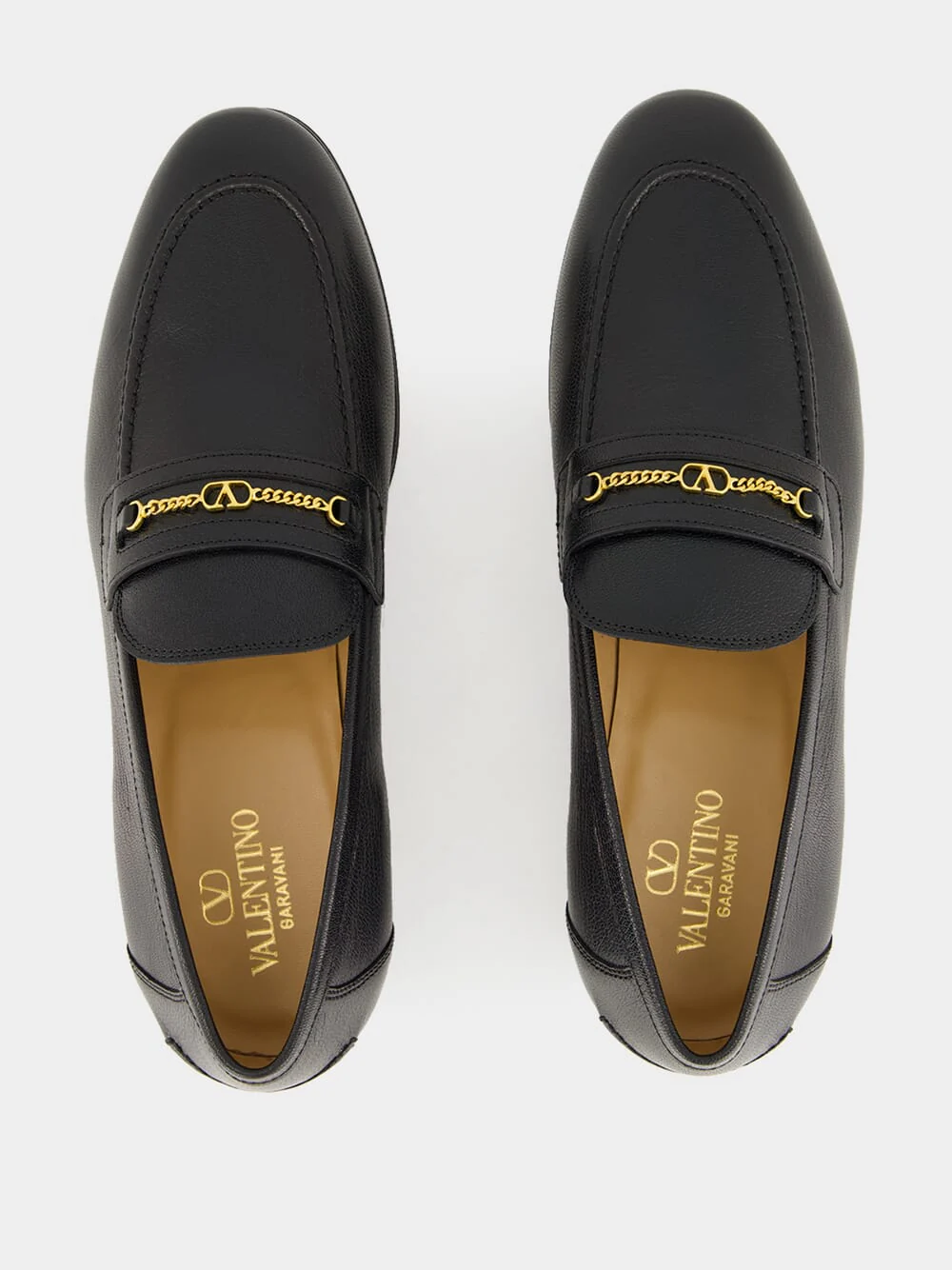 Black VLogo Signature Kidskin Loafers - Image 5