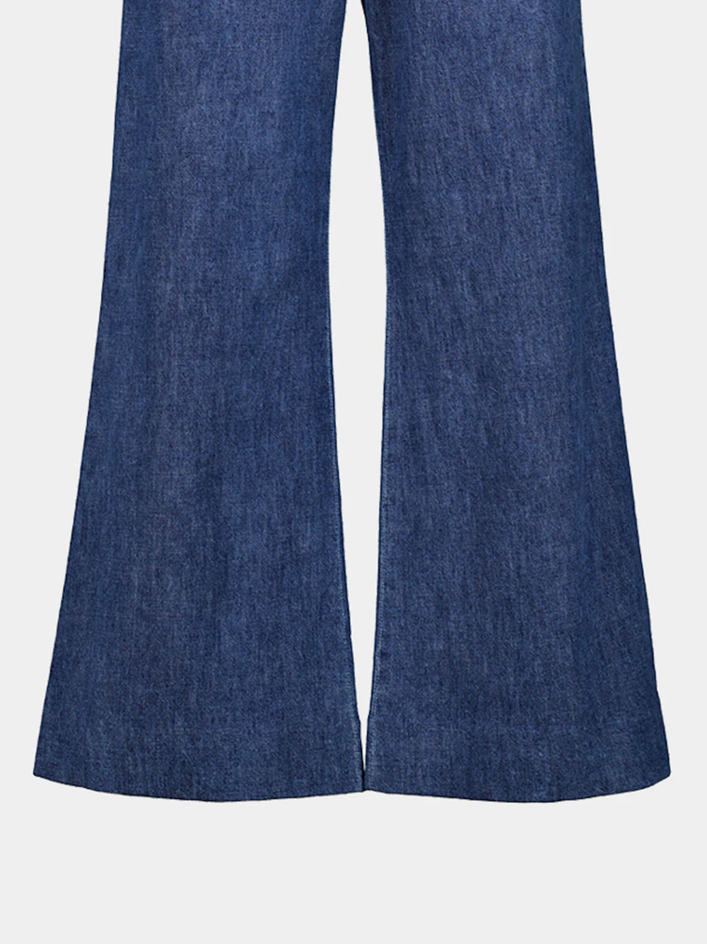 Blue Chambray Flared Denim Pants - Image 3
