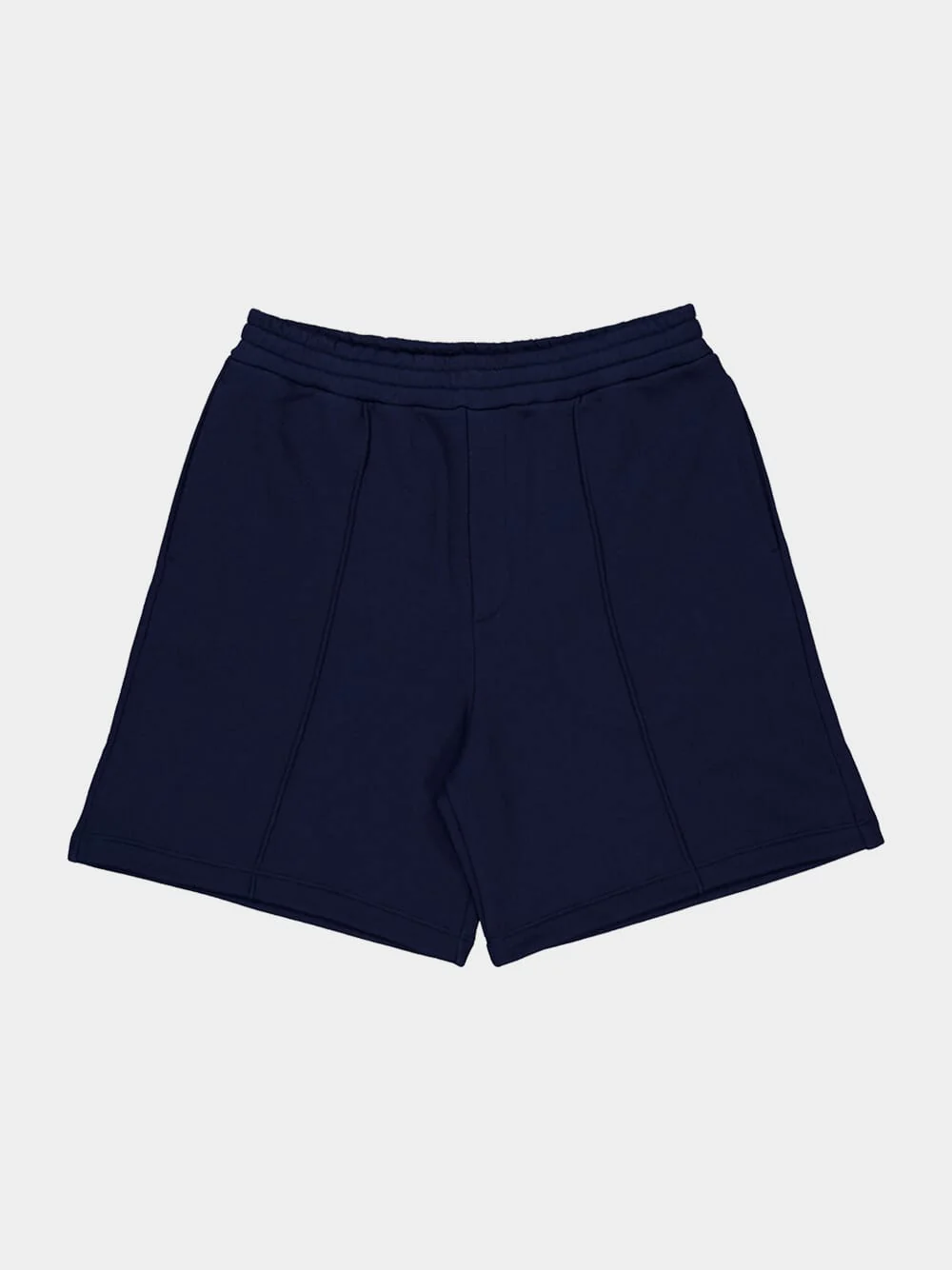 Blue Cotton Jersey Shorts with Seam Detail - Image 5