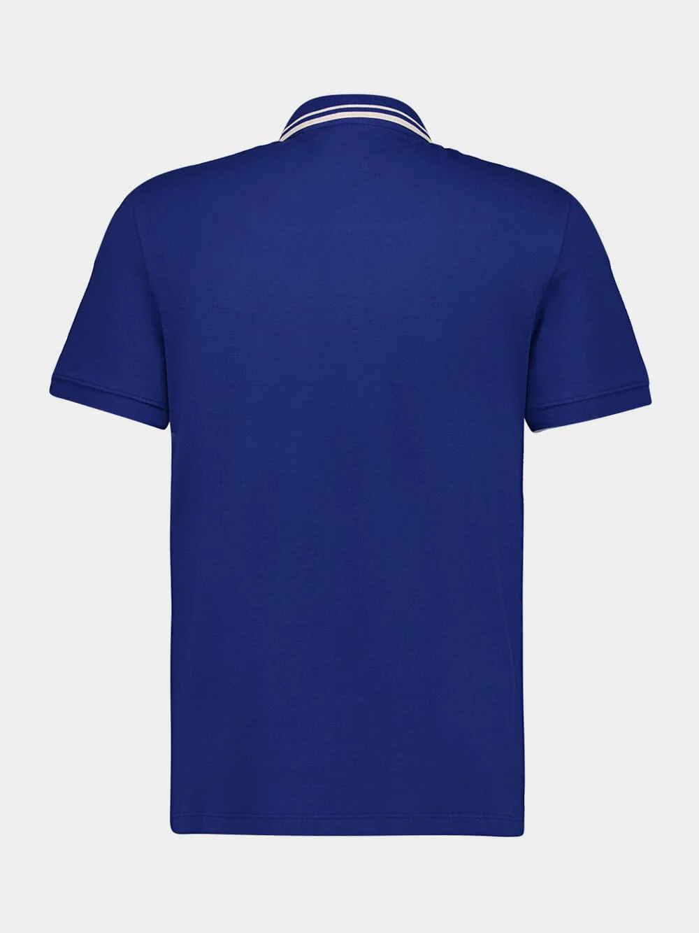 Blue Cotton Piqué Polo with VLogo Patch - Image 3