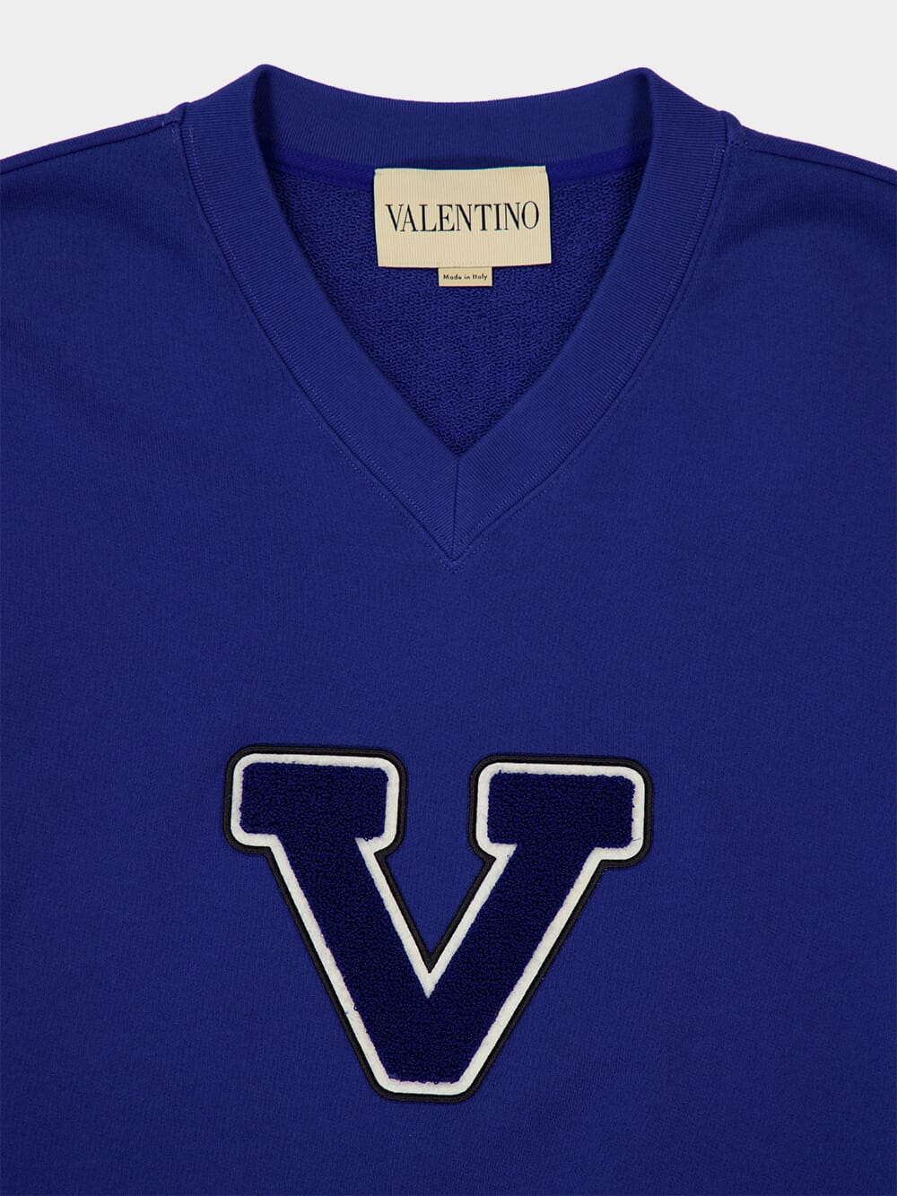 Blue Cotton Sweatshirt with Embroidery - Image 6