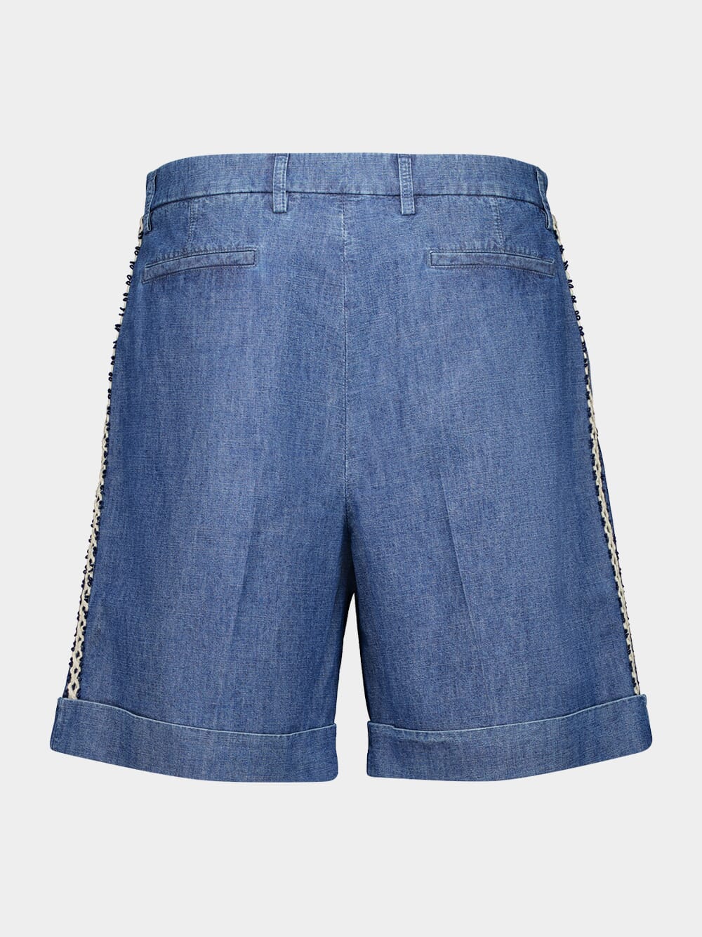 Blue Denim Casual Bermuda Shorts - Image 2