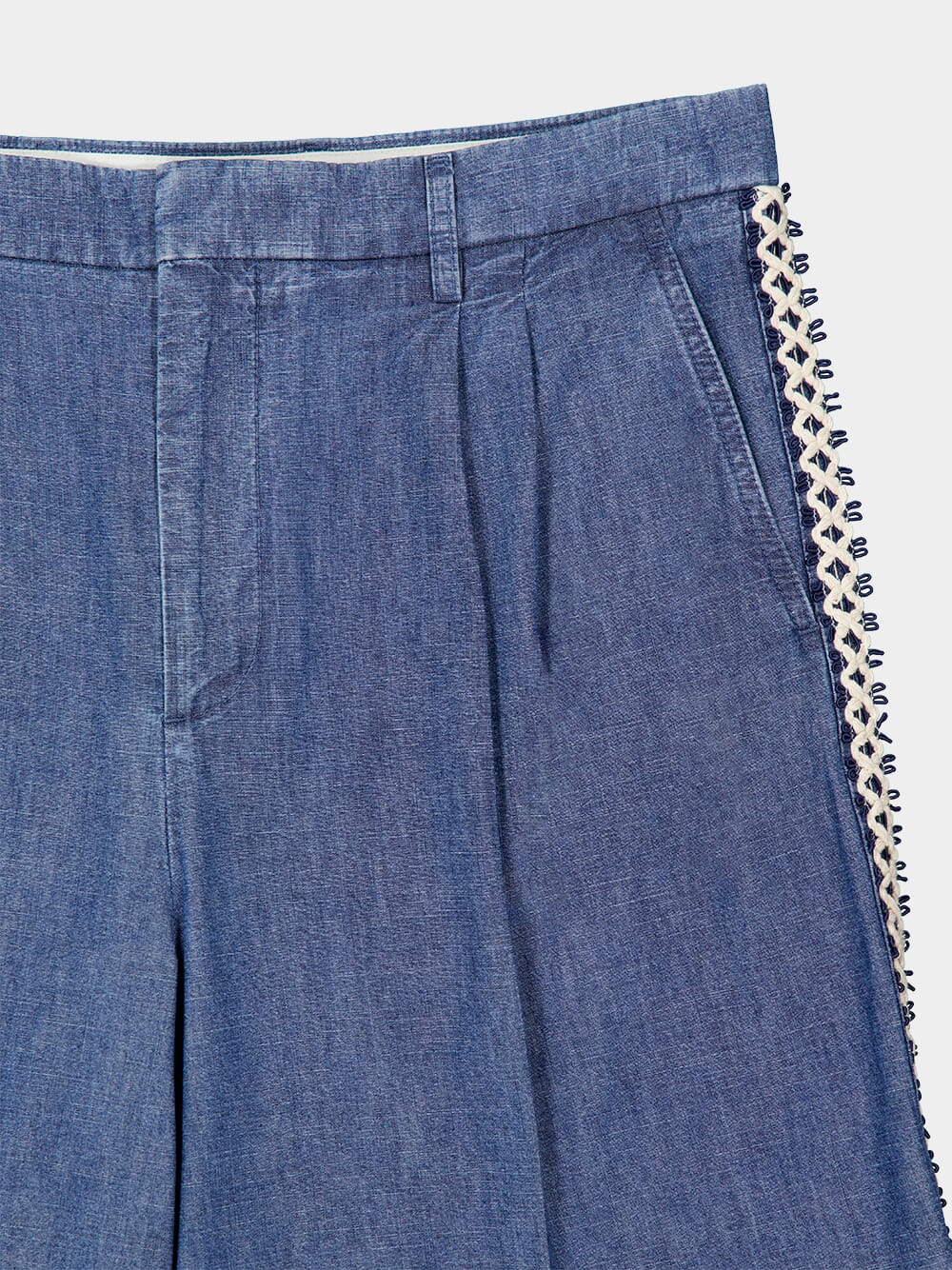 Blue Denim Casual Bermuda Shorts - Image 3