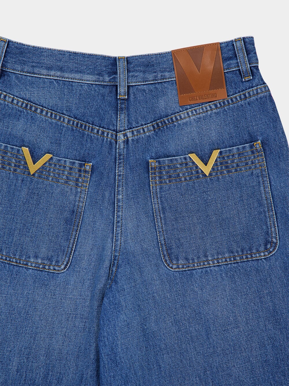 Blue Denim Trousers with Cuffs - Image 6