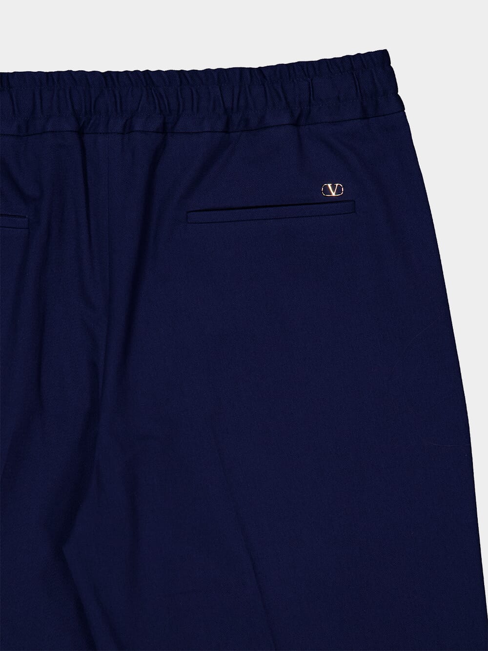 Blue Straight-Leg Cotton Trousers - Image 4