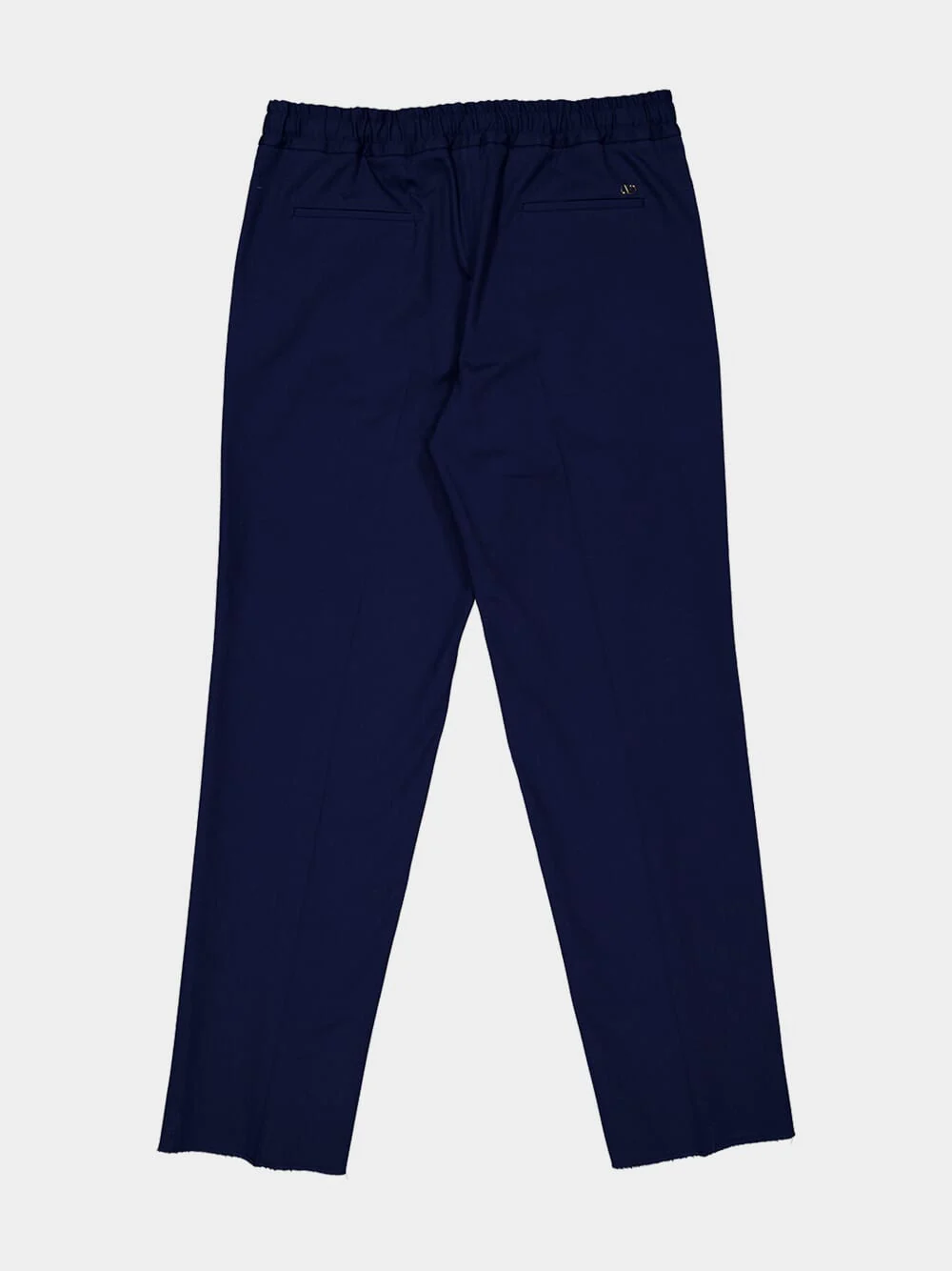 Blue Straight-Leg Cotton Trousers - Image 6